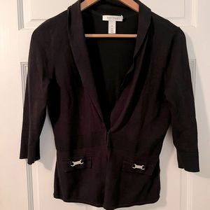 White House Black Market Black Cardigan Sweater